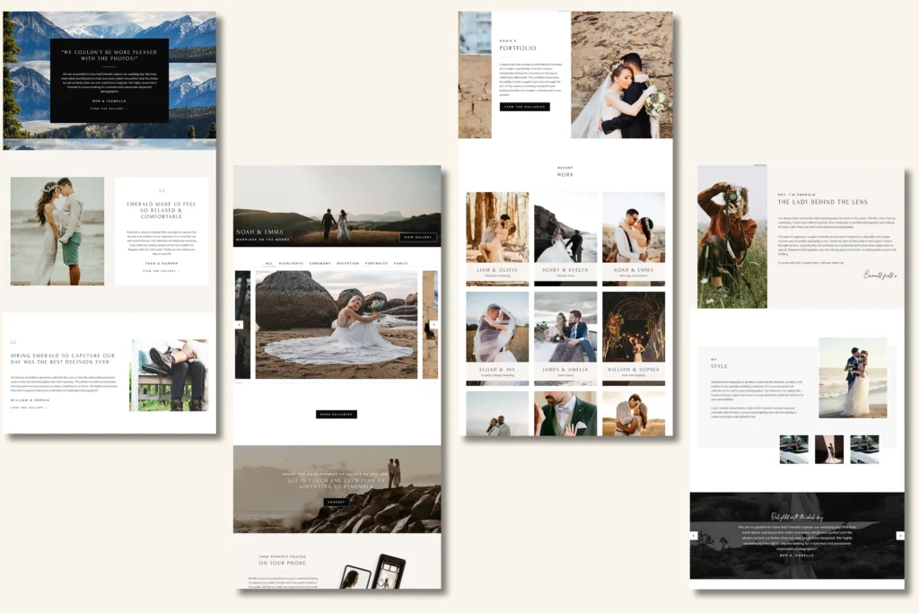 Staggered-screenshots-photography-theme